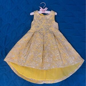 Disney Belle Yellow and Silver Floral dress
